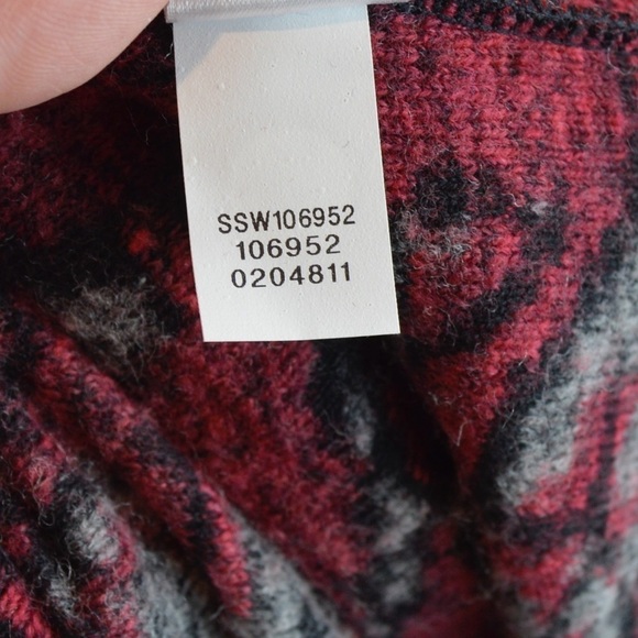 NWT J. Jill Ruby Red Cotton & Wool Blend Soft Open Cardigan, Size Small Petite - Picture 7 of 8